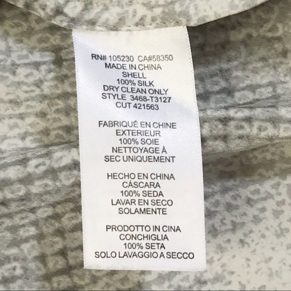 Joie Python Print Silk Blouse Size Small - Picture 7 of 9